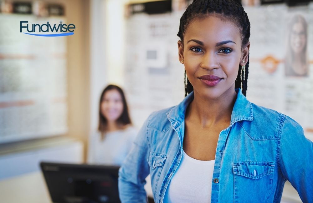 female entrepreneur posing