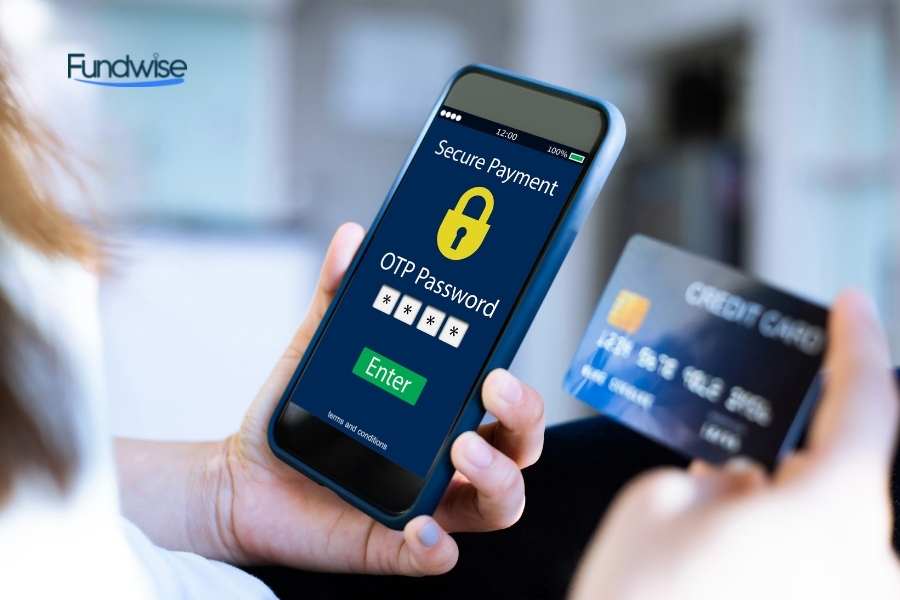 secure payment OTP password concept